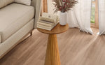 Pedestal Small Drink Table Round Martini Table Wood Plant Stand End Table for Small Space Living Room, Bedroom, Walnut