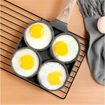 4 Hole Thickened Nonstick Egg Omelette Grilled Steak Cooking Pan Hamburger Bread Breakfast Maker Induction Cookware Omelet Pan