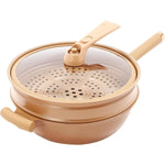 Micro Pressure Cooker with Steamer Basket, Non-Stick Clay Pot