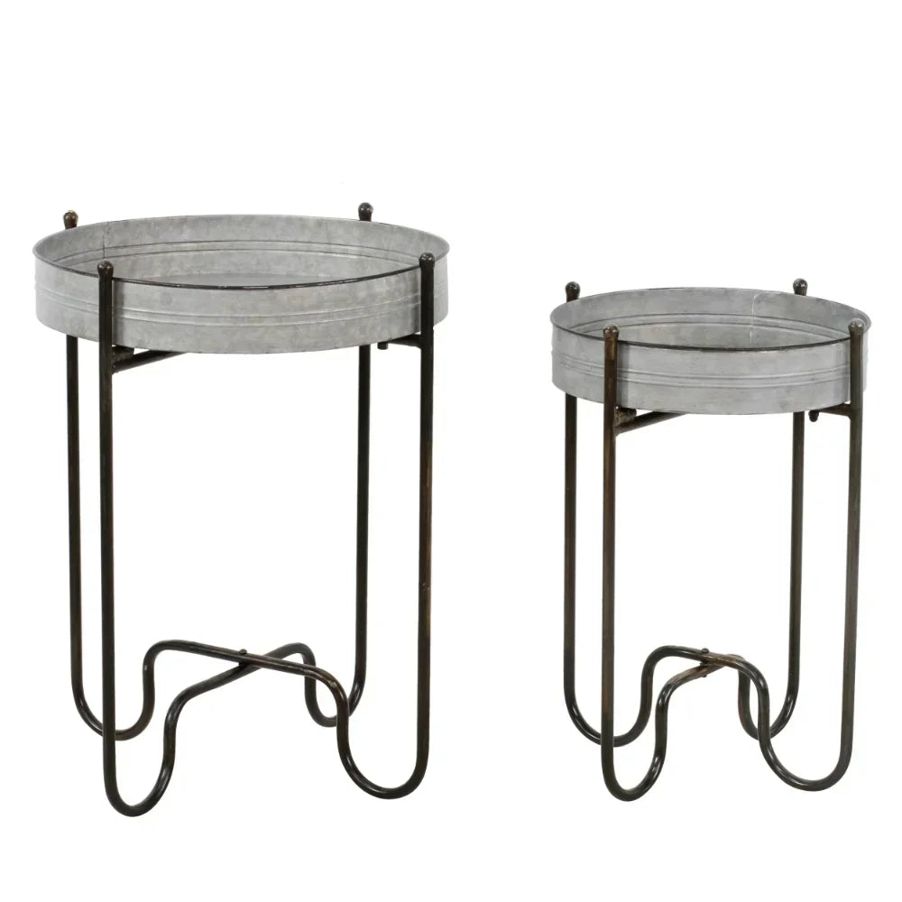 New Metal Planter Tables (Set of 2) Plant Stands Plant Shelves