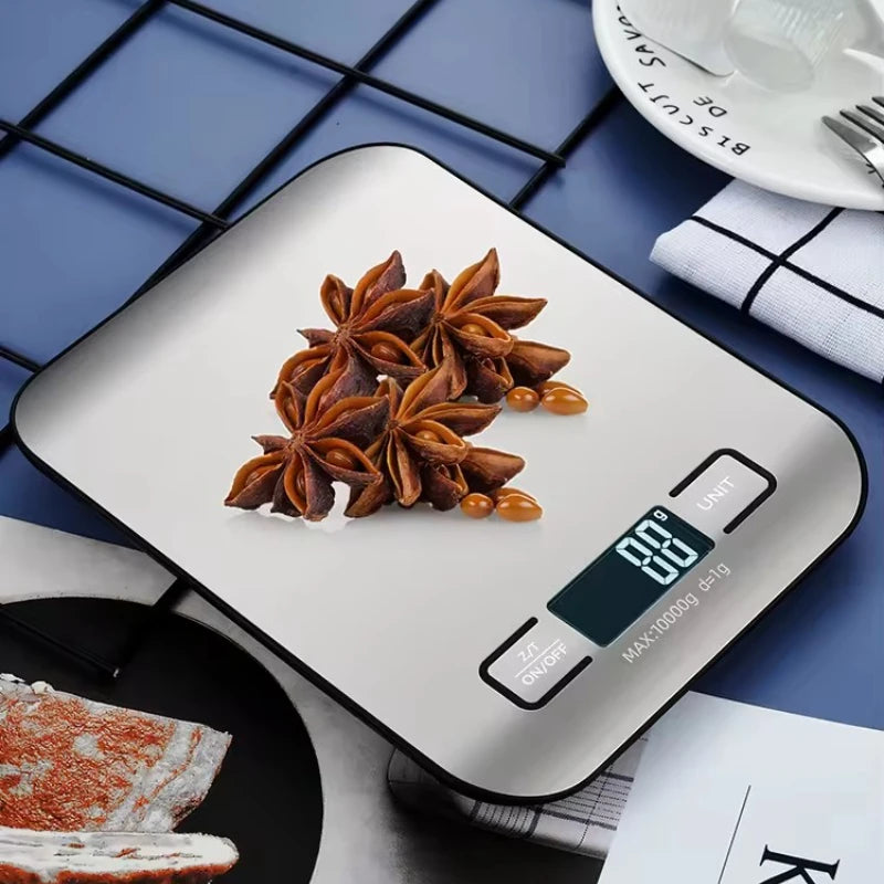 Digital Kitchen Scale LED Display 5kg/1g Stainless Steel Panel Electronic Scales