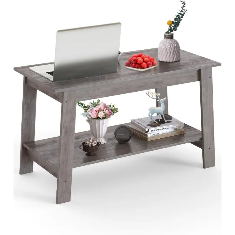 Coffee Table, Rustic Coffee Tables for Living Room, Outdoors, Home Office, Bedroom