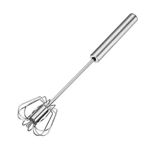 Semi Automatic Mixer Whisk Egg Beater Stainless Steel Manual Hand Mixer Self-Turning Cream Utensils