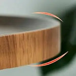 Mid Century Modern Coffee Table, Oval+ Round Side Table Set for Living Room, Bedroom,Small Space