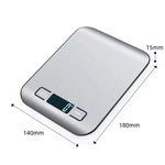 Digital Kitchen Scale LED Display 5kg/1g Stainless Steel Panel Electronic Scales